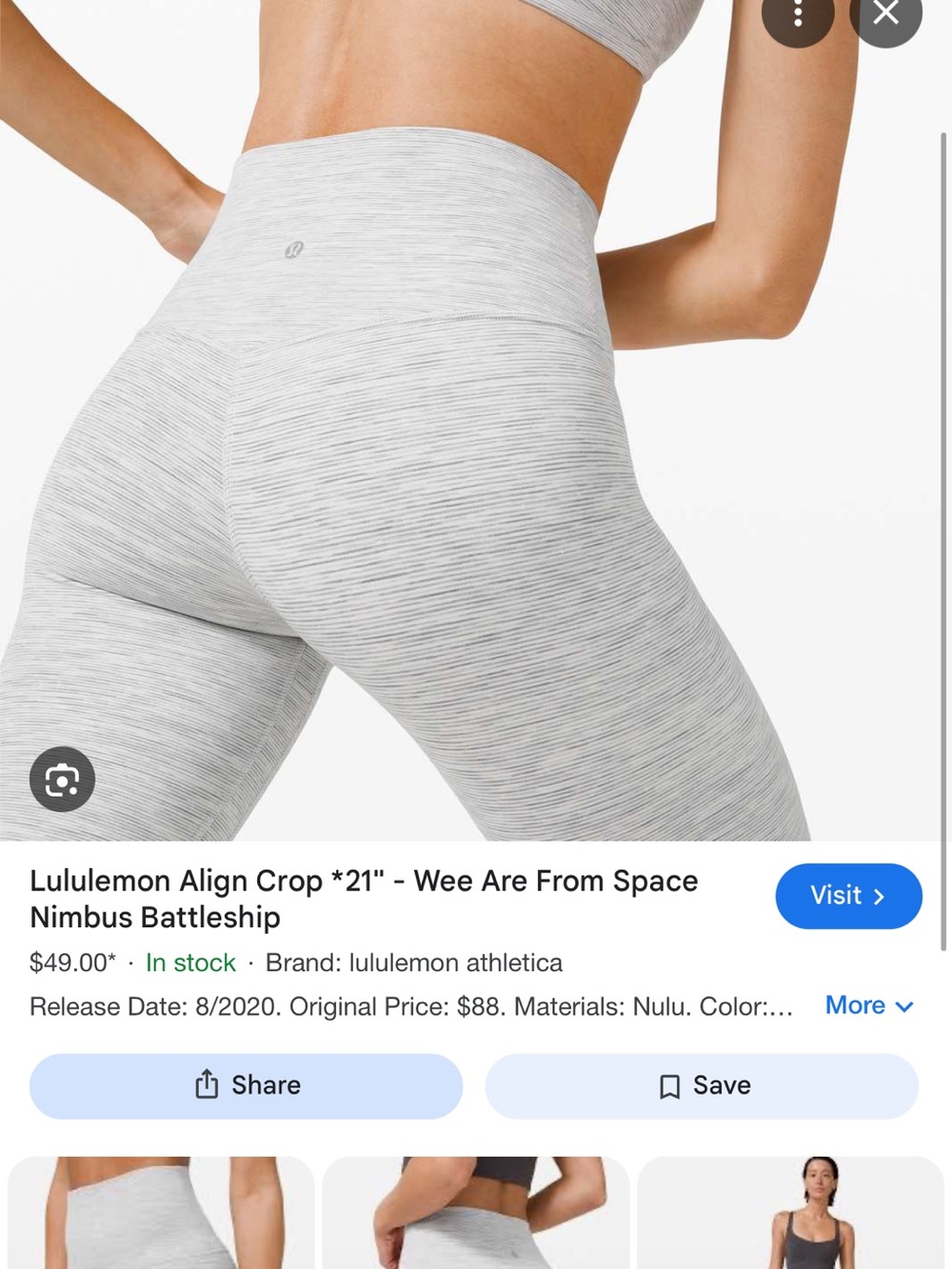lululemon athletica Light Heather Gray High-Rise Leggings